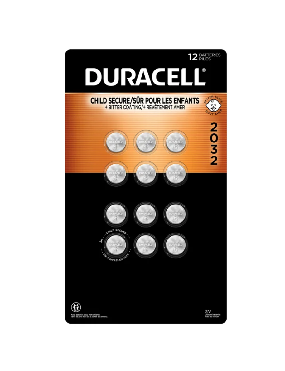Duracell Lithium 2032 Coin Batteries, 12-count