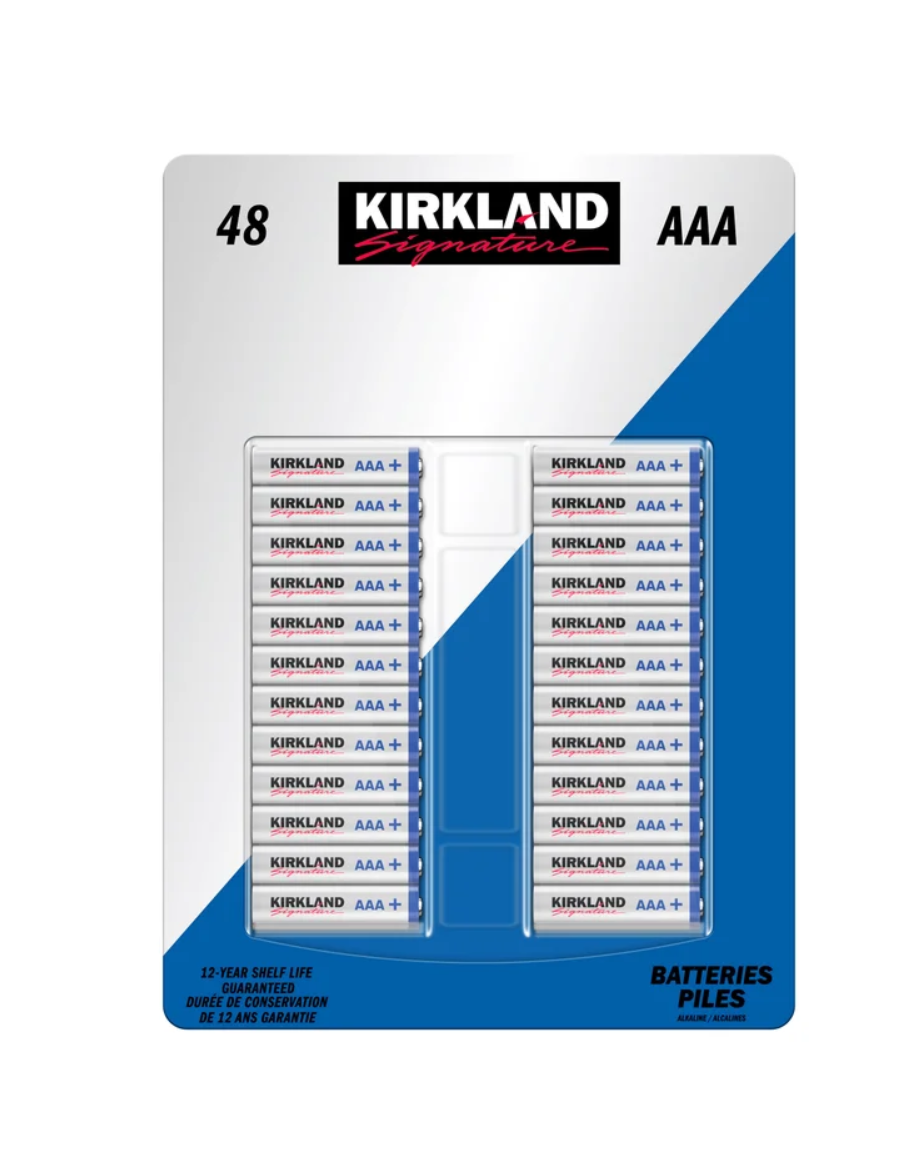 Kirkland Signature Alkaline AAA Batteries, 48-count