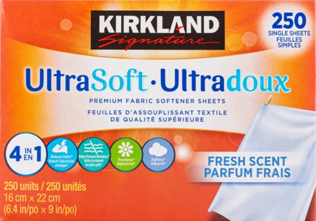 Kirkland Signature UltraSoft Premium Fabric Softener Sheets,