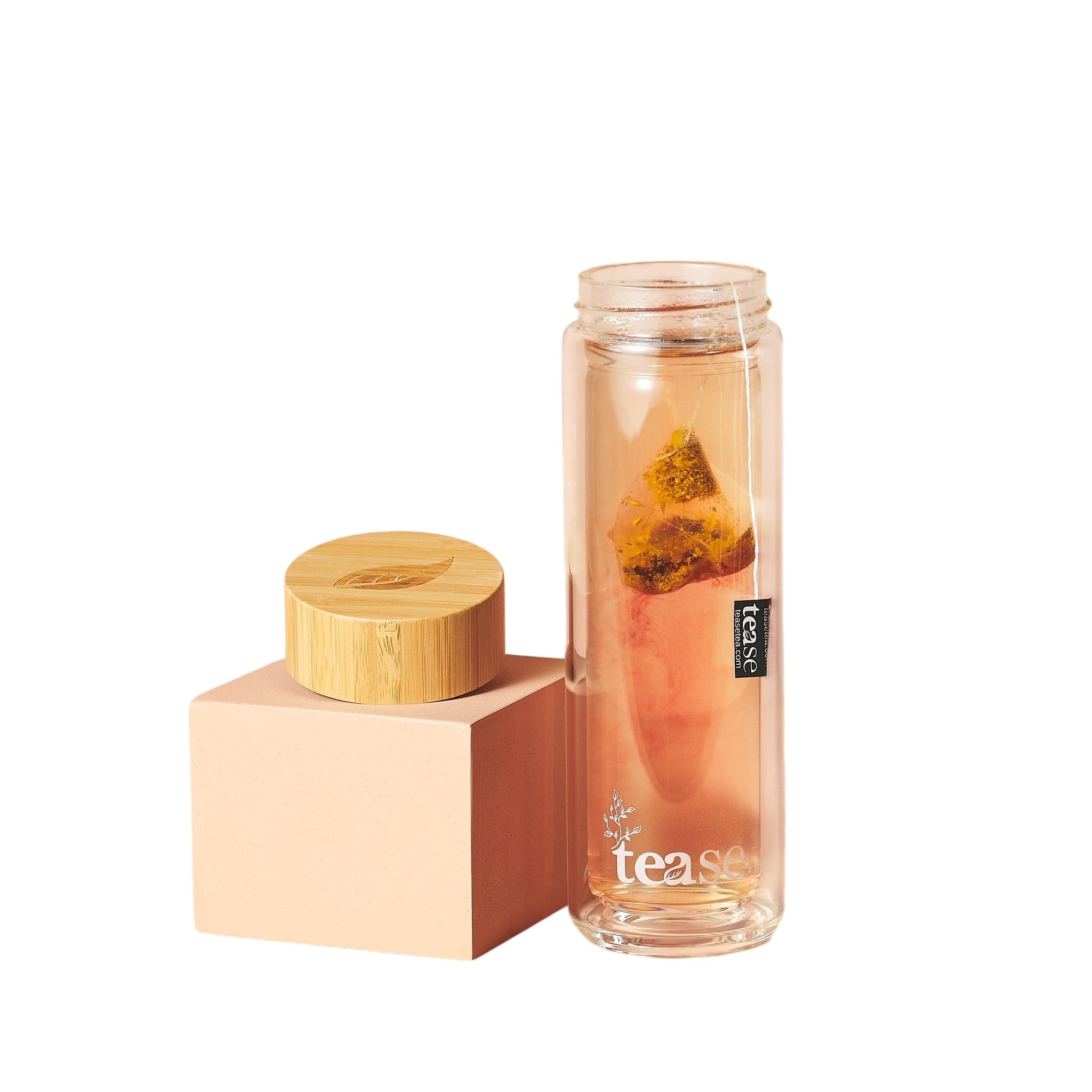 3 in 1 Sustainable Glass and Bamboo Tea Tumbler